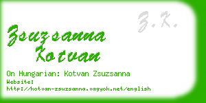 zsuzsanna kotvan business card